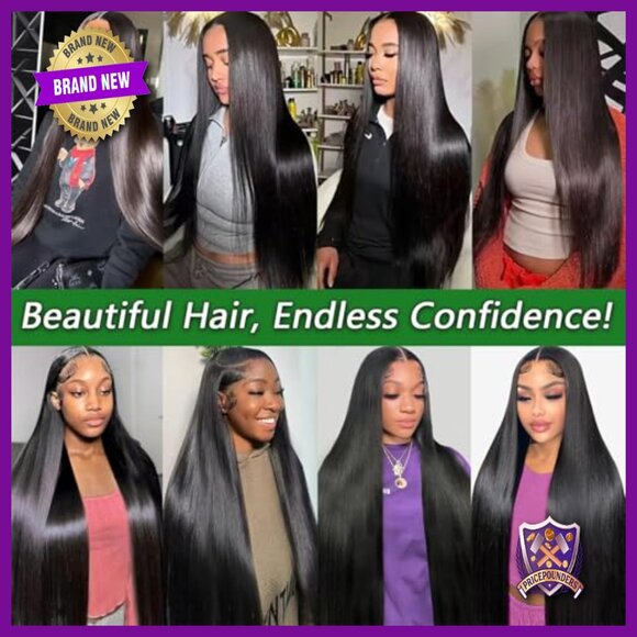 4 Straight Human Hair Bundles 18-24 Inch Brazilian Virgin Hair Extensions main image 4
